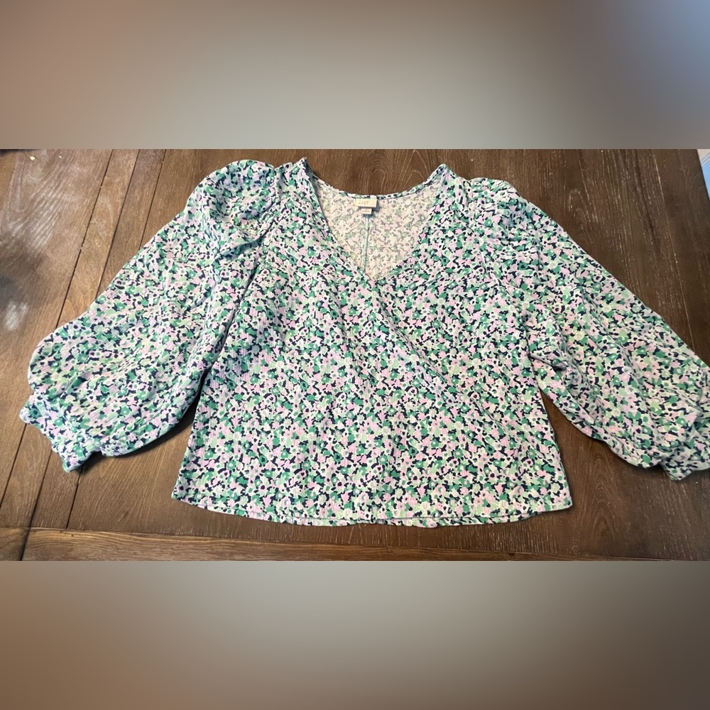 A new day Puff Sleeve Floral Top